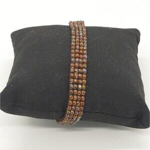 Loom Beaded Bracelets Brown Multi - Color